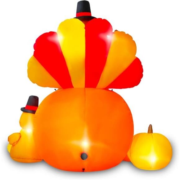 Thanksgiving Inflatables Turkey Outdoor Decorations - Blow Up Turkey Inflatable - Picture 3 of 8